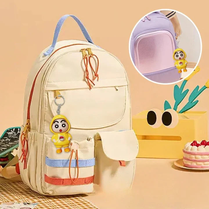 Shin-chain Face Rotating Keychain