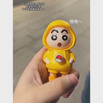 Shin-chain Face Rotating Keychain