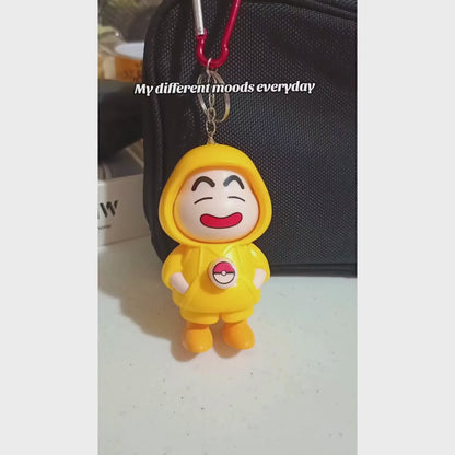 Shin-chain Face Rotating Keychain