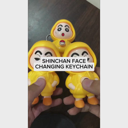 Shin-chain Face Rotating Keychain